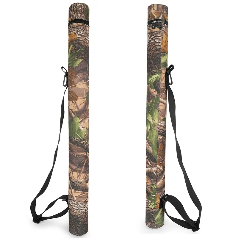 1pc Arrow Quiver Camo Arrow Case PVC Tube Adjustable Shoulder High Capacity Arrow Pouch for Archery Wild Hunting Shooting Target